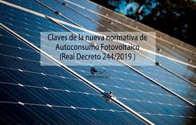 Autoconsumo. Real Decreto de autoconsumo de energía eléctrica 244/2019